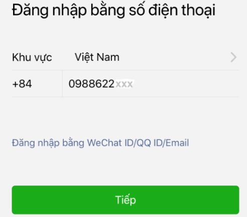 nhap so dien thoại de dang ky webchat